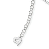 14K White Gold Polished w/2in. Ext. Round Twisted Omega Necklace-SF2798W-18