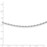 14K White Gold Polished w/2in. Ext. Round Twisted Omega Necklace-SF2798W-18