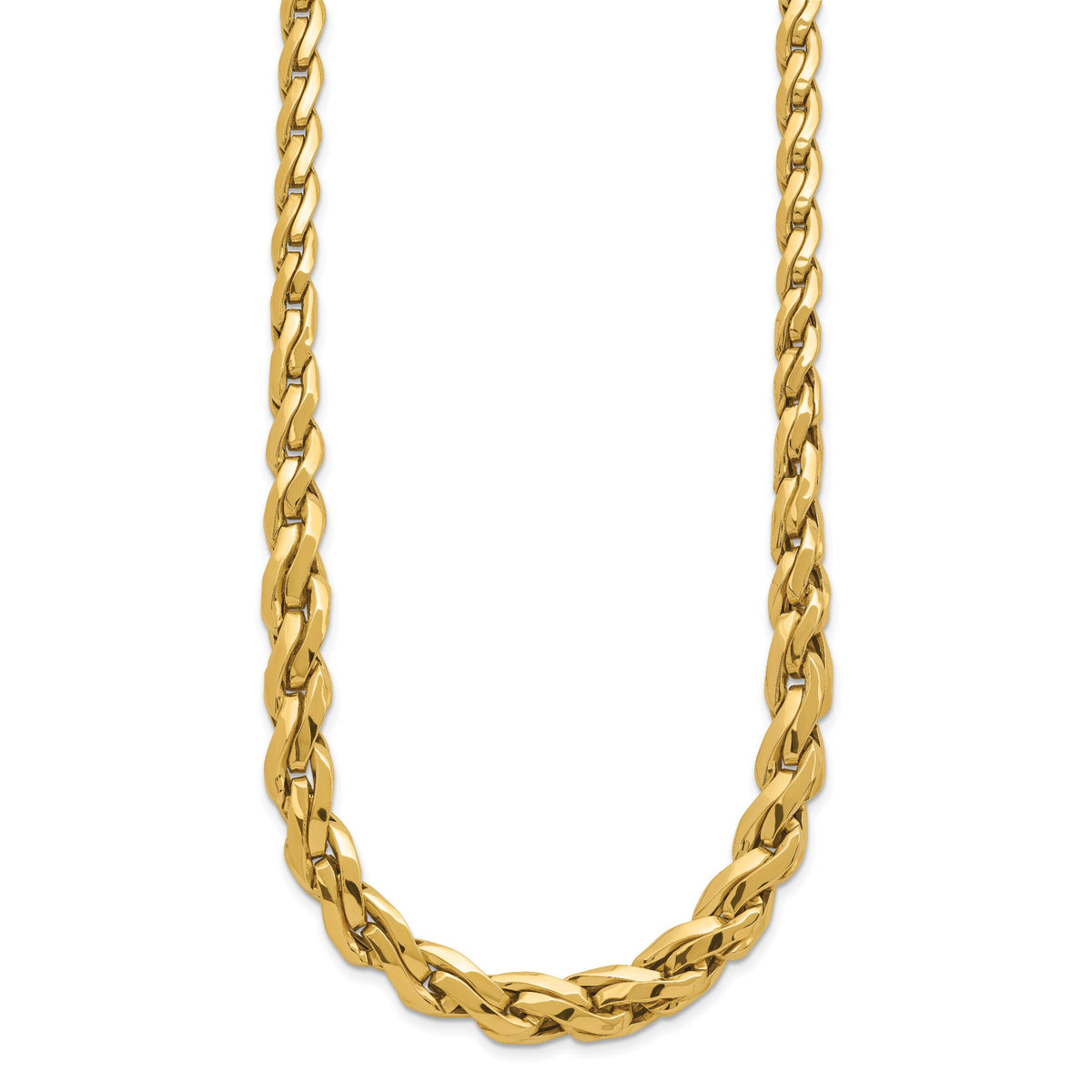 14k Polished Graduated Fancy Link 18in Necklace-SF2800-18