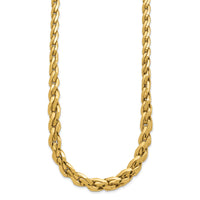 14k Polished Graduated Fancy Link 18in Necklace-SF2800-18