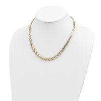14k Polished Graduated Fancy Link 18in Necklace-SF2800-18