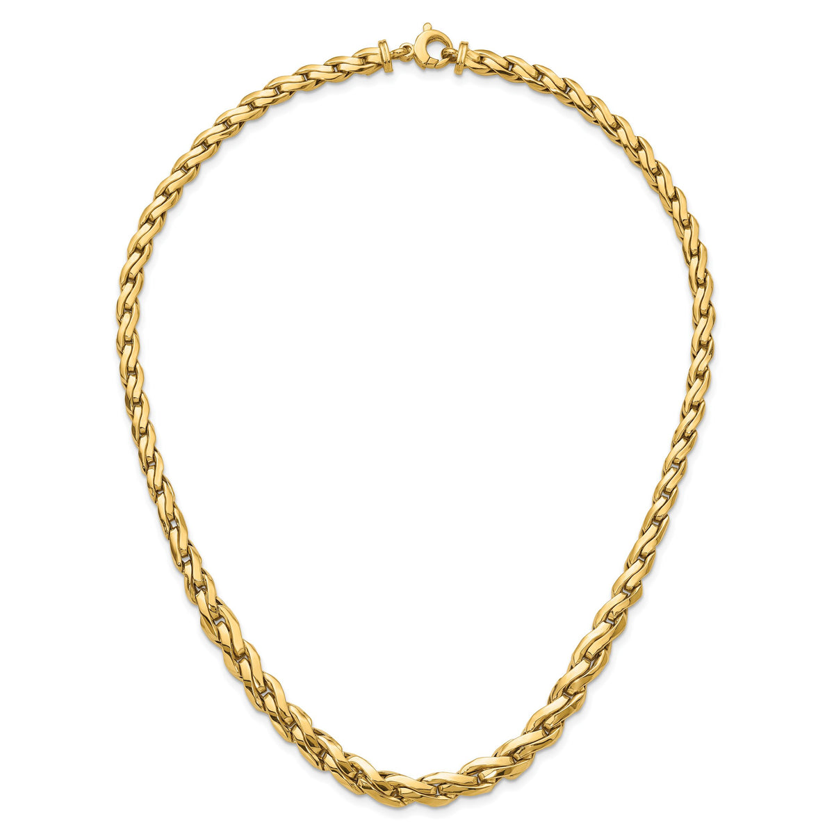 14k Polished Graduated Fancy Link 18in Necklace-SF2800-18