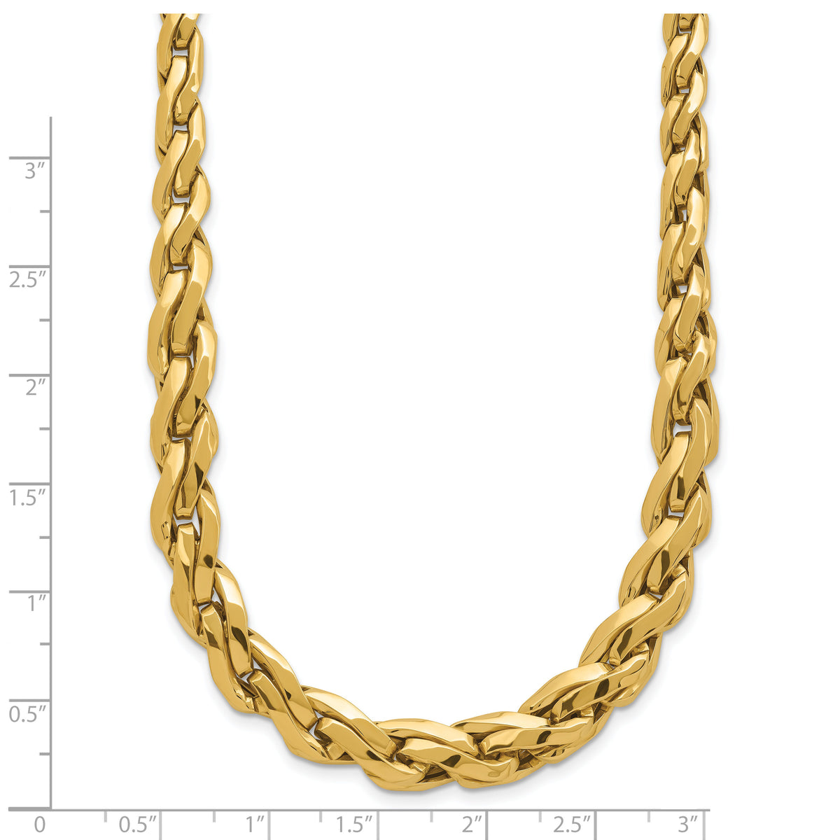 14k Polished Graduated Fancy Link 18in Necklace-SF2800-18