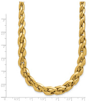 14k Polished Graduated Fancy Link 18in Necklace-SF2800-18