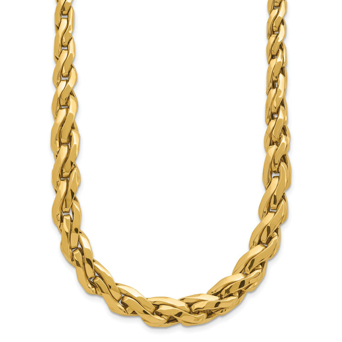 14k Polished Graduated Fancy Link 18in Necklace-SF2800-18