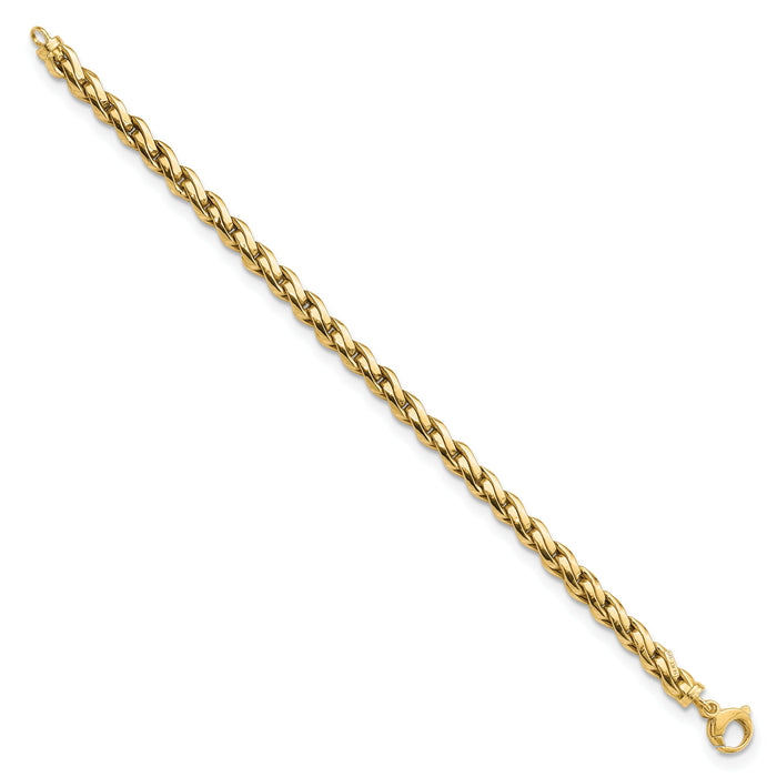 14k Polished Fancy Link 7.5in Bracelet-SF2800-7.5