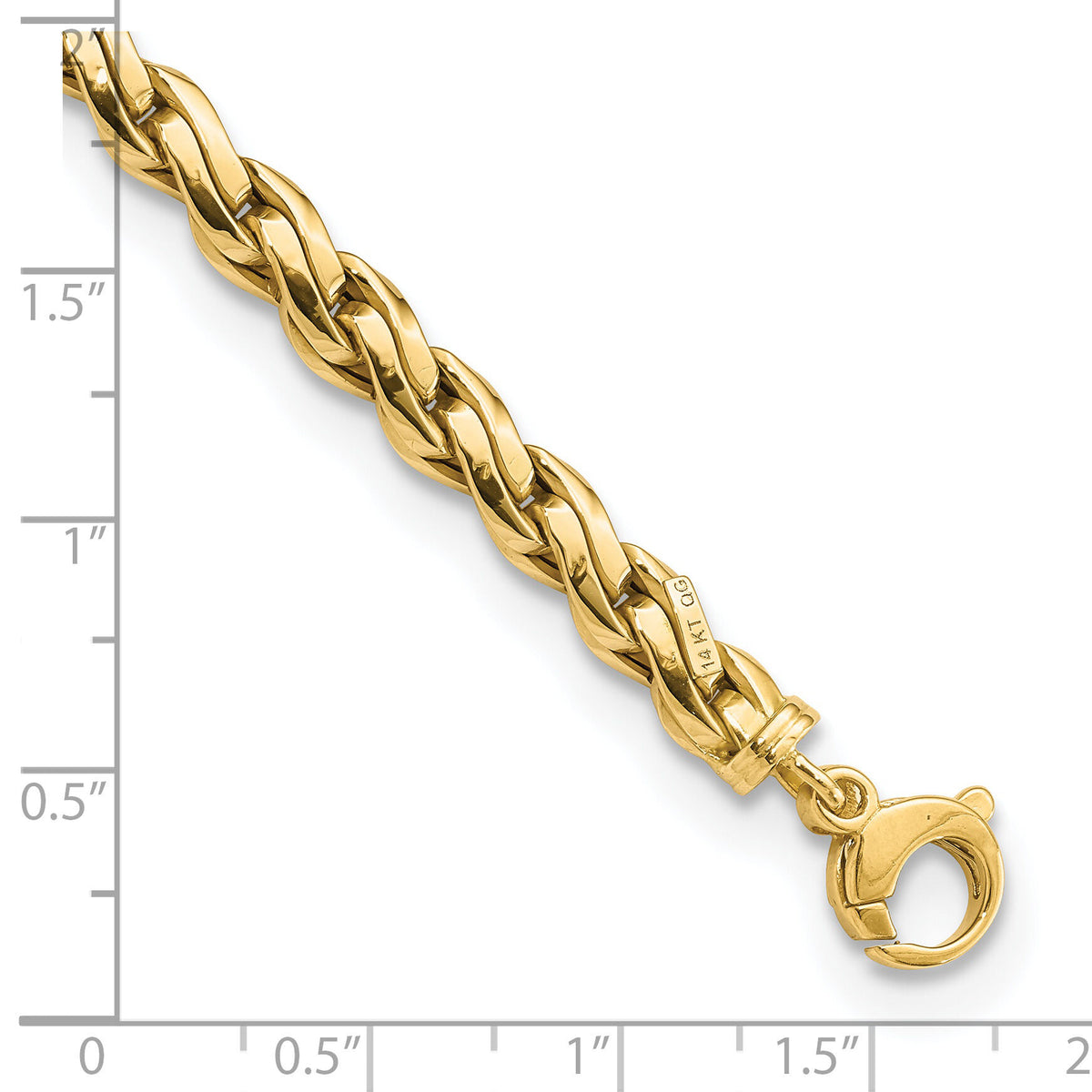 14k Polished Fancy Link 7.5in Bracelet-SF2800-7.5