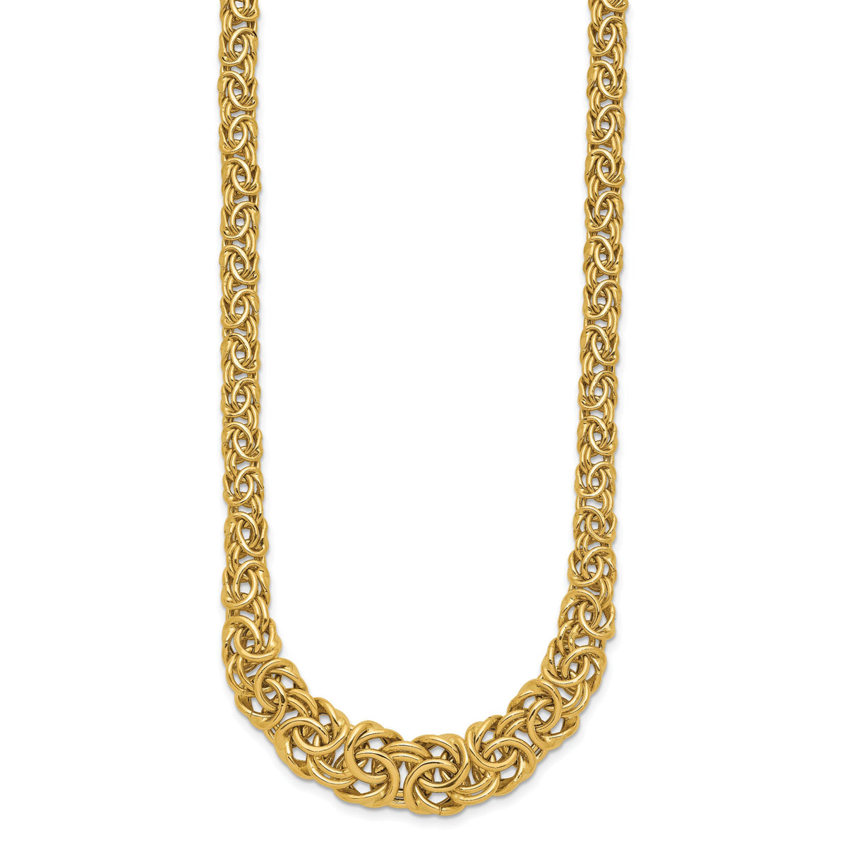 14k Graduated Byzantine Necklace-SF2813-17.25