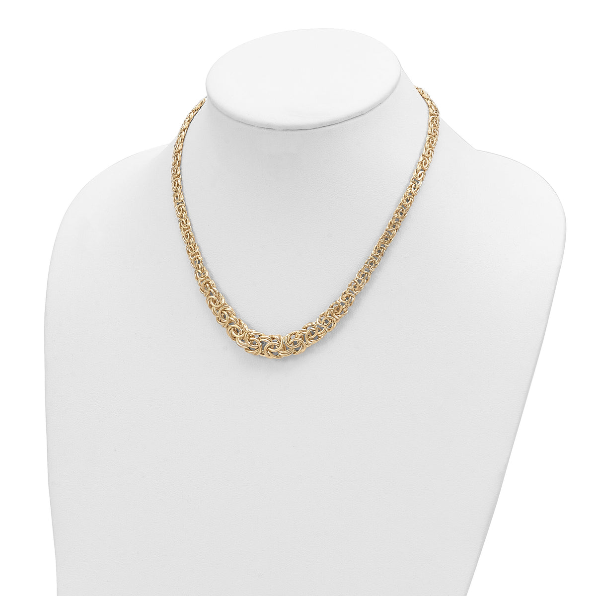 14k Graduated Byzantine Necklace-SF2813-17.25