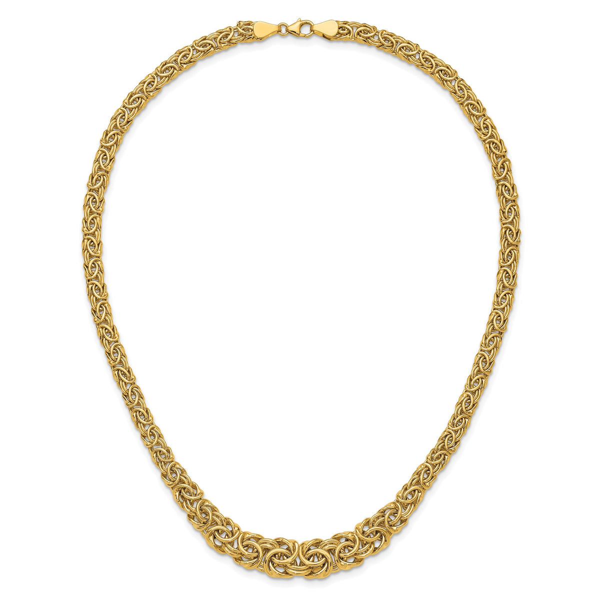 14k Graduated Byzantine Necklace-SF2813-17.25