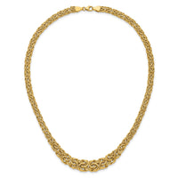 14k Graduated Byzantine Necklace-SF2813-17.25