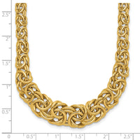 14k Graduated Byzantine Necklace-SF2813-17.25