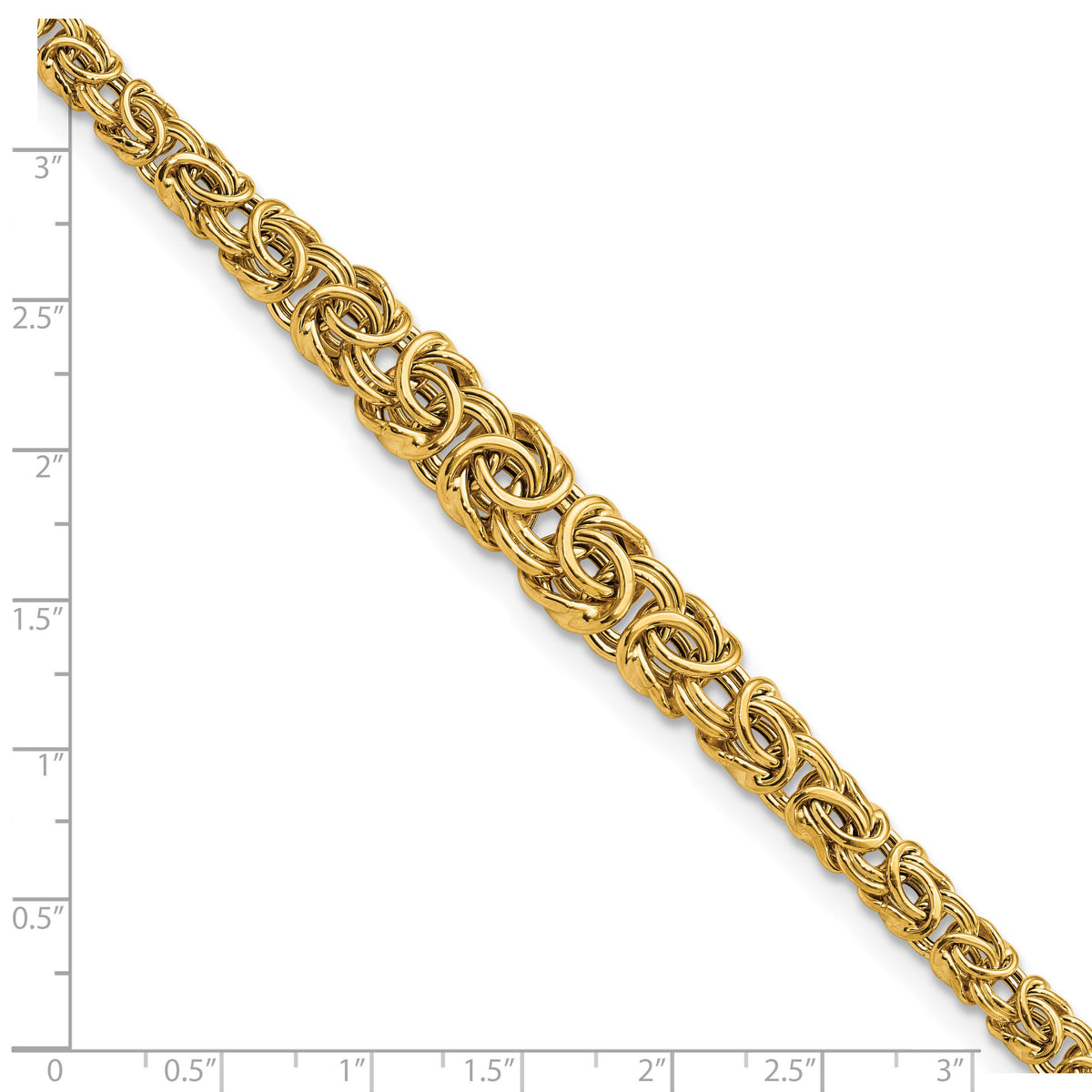 14k Graduated Byzantine Bracelet-SF2813-7.25