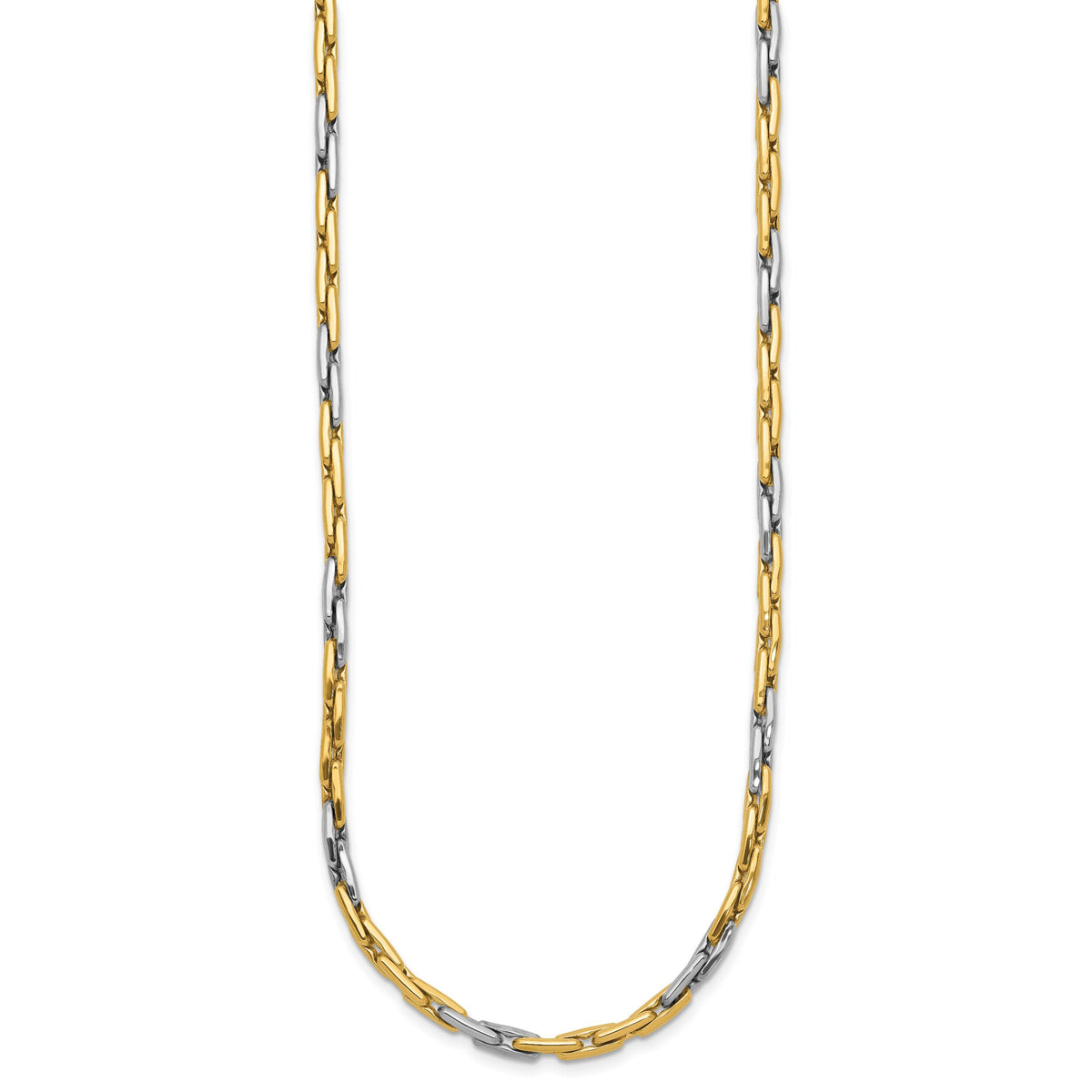 14K Two-Tone Polished Fancy Link Necklace-SF2833-18