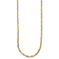 14K Two-Tone Polished Fancy Link Necklace-SF2833-18