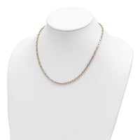 14K Two-Tone Polished Fancy Link Necklace-SF2833-18