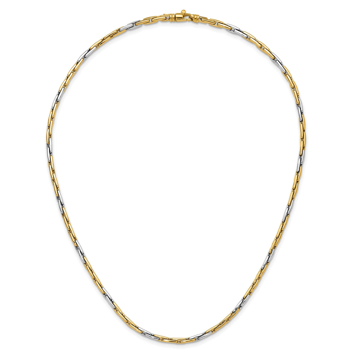 14K Two-Tone Polished Fancy Link Necklace-SF2833-18