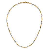 14K Two-Tone Polished Fancy Link Necklace-SF2833-18