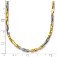 14K Two-Tone Polished Fancy Link Necklace-SF2833-18