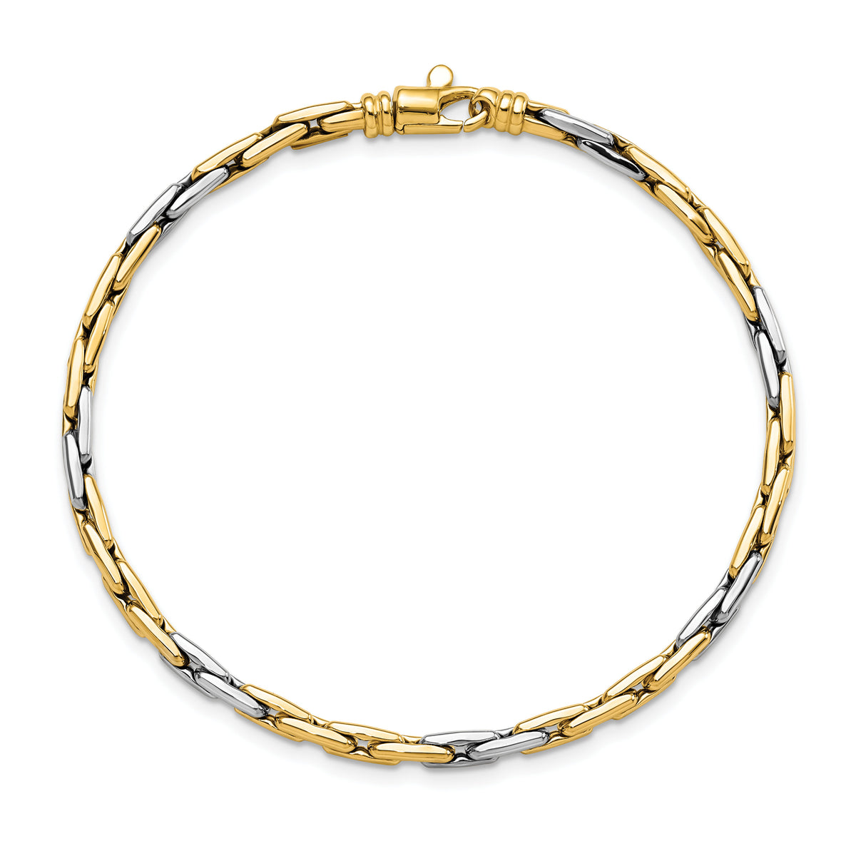 14K Two-Tone Polished Fancy Link Bracelet-SF2833-7.5