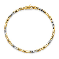 14K Two-Tone Polished Fancy Link Bracelet-SF2833-7.5
