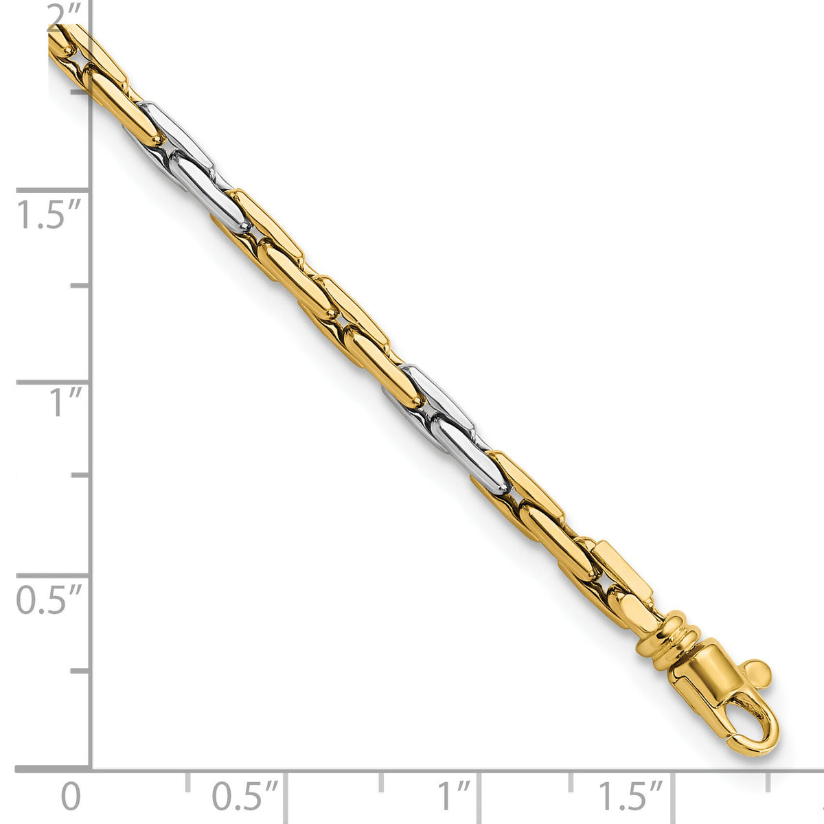 14K Two-Tone Polished Fancy Link Bracelet-SF2833-7.5