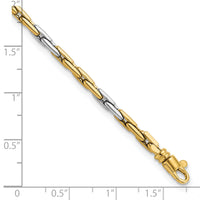 14K Two-Tone Polished Fancy Link Bracelet-SF2833-7.5
