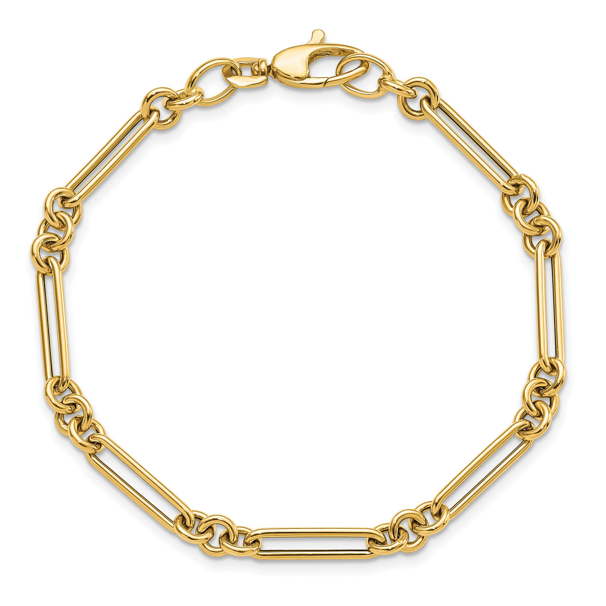 14K Polished Fancy Link Bracelet-SF2843-7.5