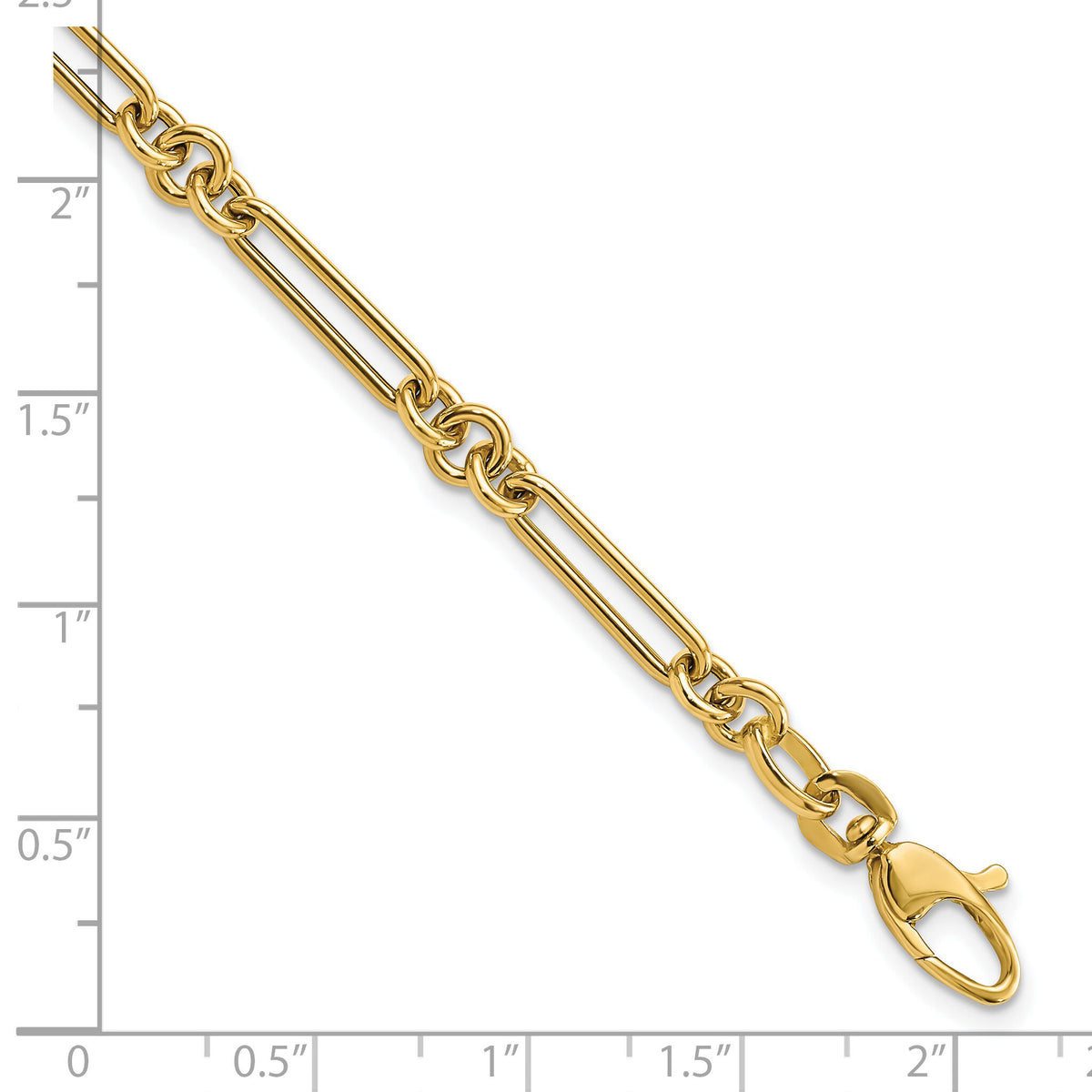 14K Polished Fancy Link Bracelet-SF2843-7.5
