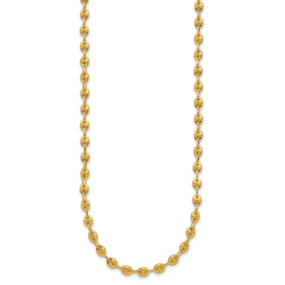 14K Polished Fancy Link Necklace-SF2844-18