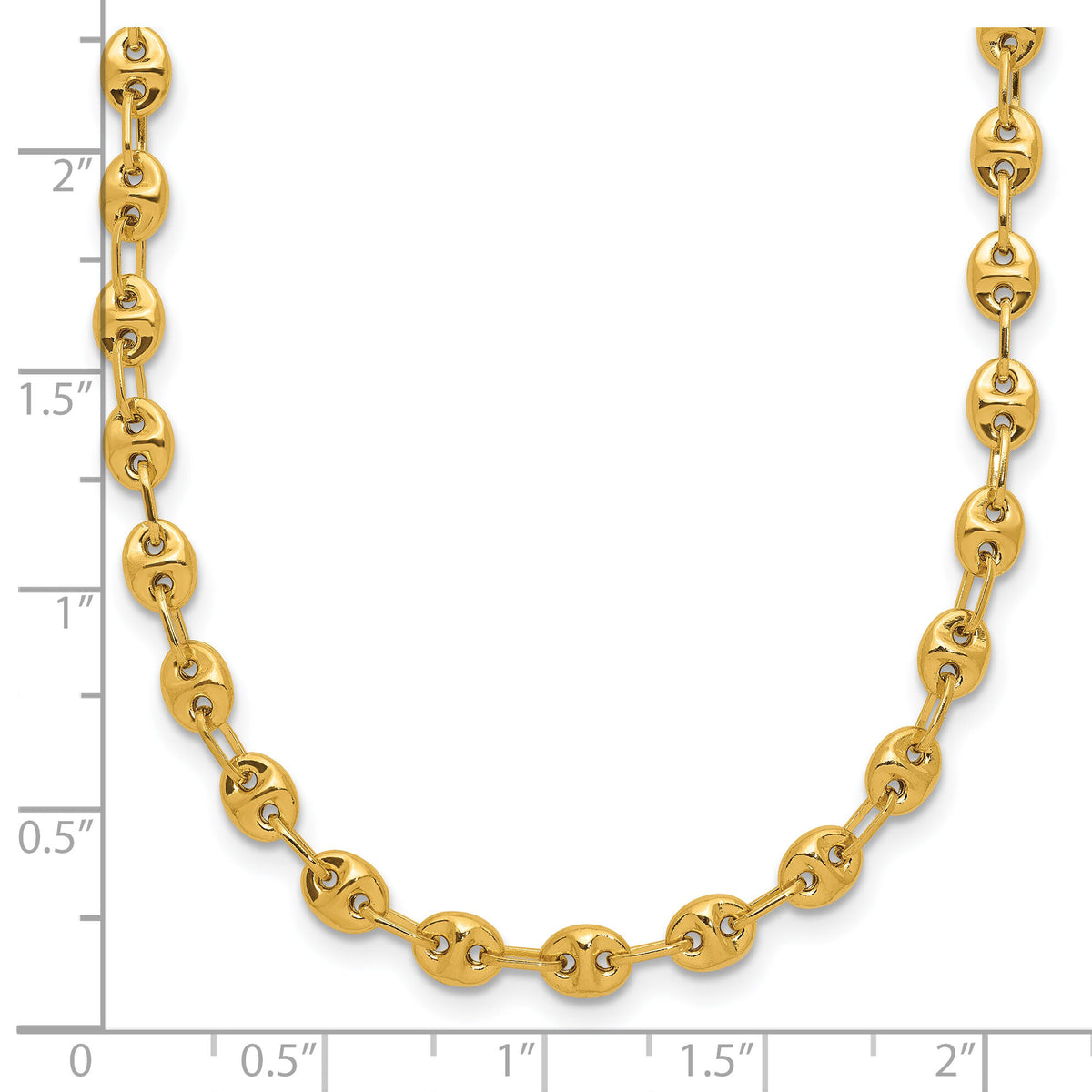 14K Polished Fancy Link Necklace-SF2844-18