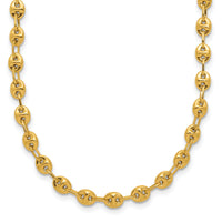 14K Polished Fancy Link Necklace-SF2844-18