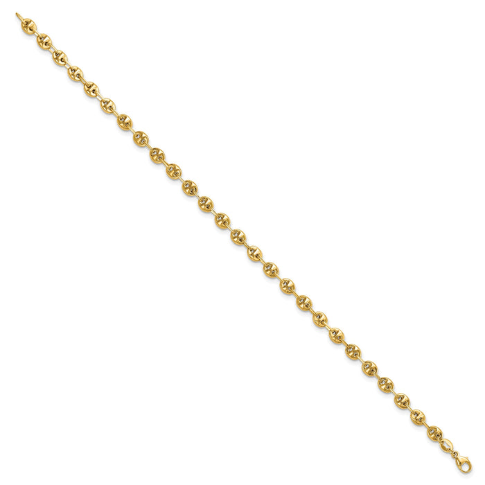 14K Polished Fancy Link Bracelet-SF2844-7.5