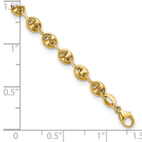 14K Polished Fancy Link Bracelet-SF2844-7.5