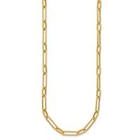 14K Polished Fancy Oval Link Necklace-SF2849-24