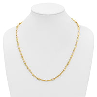 14K Polished Fancy Oval Link Necklace-SF2849-24