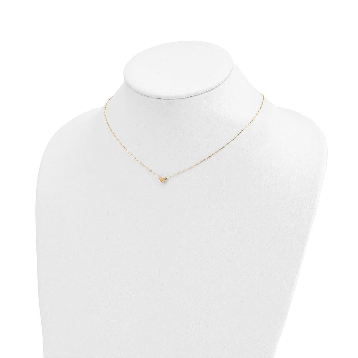 14k Polished Heart 16.5in Necklace-SF2870-16.5