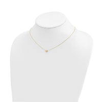14k Polished Heart 16.5in Necklace-SF2870-16.5