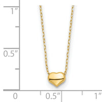 14k Polished Heart 16.5in Necklace-SF2870-16.5