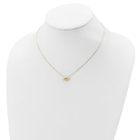 14k Polished Puffed Heart 16.5 inch Necklace-SF2871-16.5