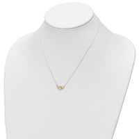14K Polished Claddagh 17 inch Necklace-SF2885-17