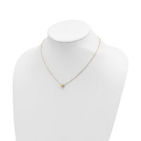14k Polished Puffed Sun 16.5in Necklace-SF2900-16.5