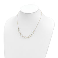 14K Polished D/C Oval Link Necklace-SF2943-18