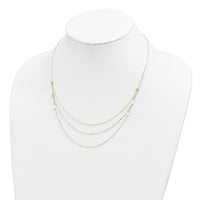 14K Triple Layer Polished Circles Fancy Necklace-SF2950-18
