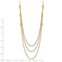 14K Triple Layer Polished Circles Fancy Necklace-SF2950-18