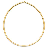 14k Flat D/C 4.00mm Fancy Reversible Omega Necklace-SF2965-17.25