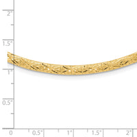 14k Flat D/C 4.00mm Fancy Reversible Omega Necklace-SF2965-17.25