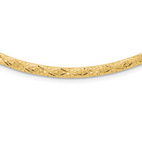 14k Flat D/C 4.00mm Fancy Reversible Omega Necklace-SF2965-17.25
