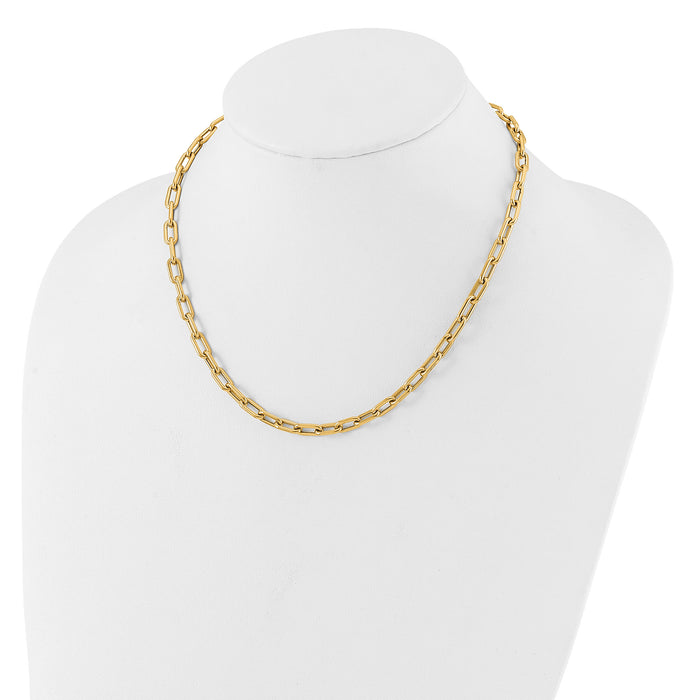 14K Polished Fancy Toggle Link Necklace-SF2970-18