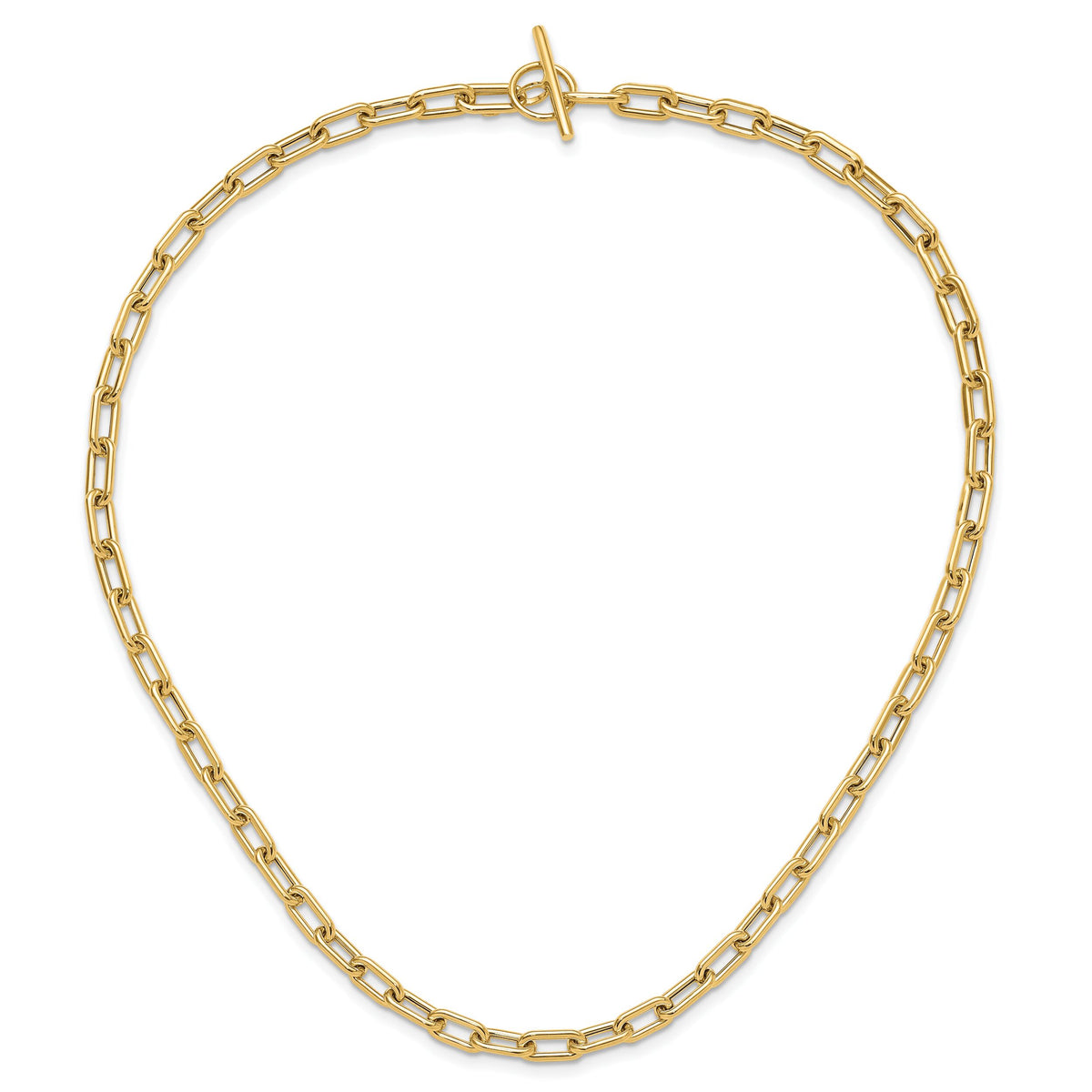 14K Polished Fancy Toggle Link Necklace-SF2970-18